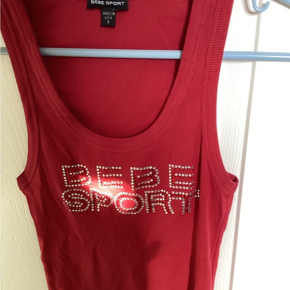 Red Bebe Sport tank top. - Picture 2 of 2